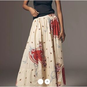 Mauve The Jacie Poplin Printed Maxi Skirt by Maeve Size M